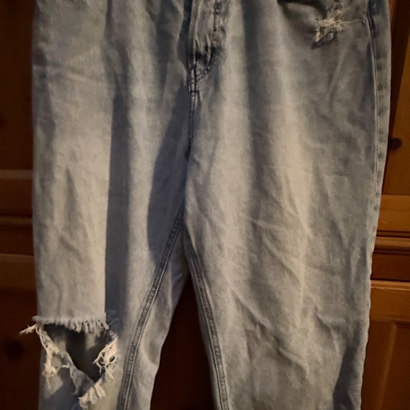 H&M Barrel Jeans Womens 12 Baggy Loose Fit Tapered Leg Denim Pants - Picture 3 of 8